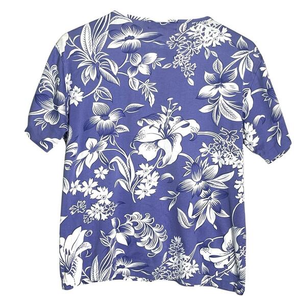 Vintage Ralph Lauren Lot of 2 Pocket Tee Size M 100% Cotton Floral Pink Purple - Picture 3 of 12